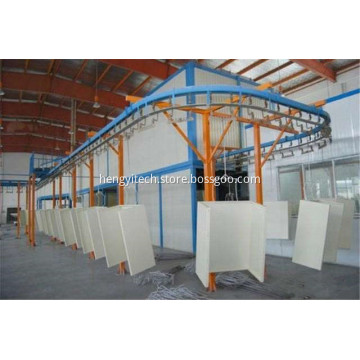 gold automatic spray paint line